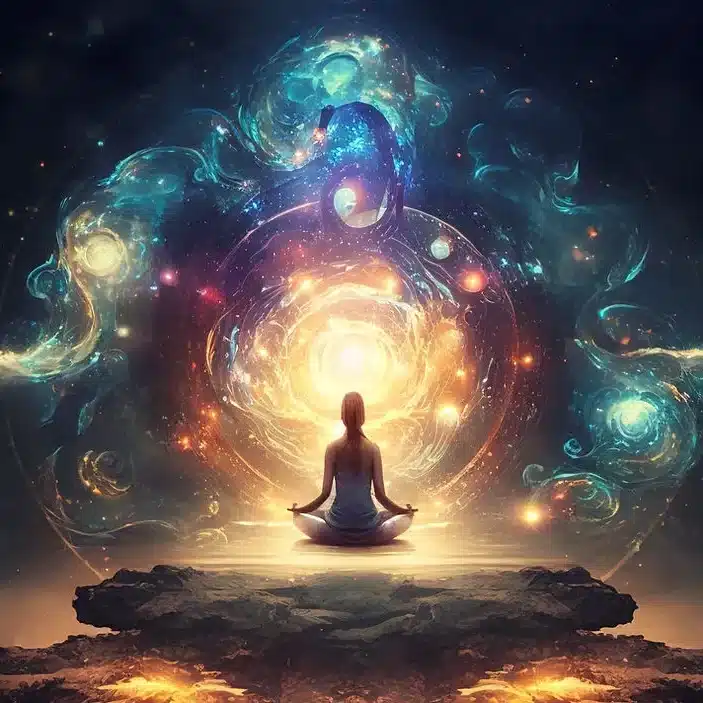 mulher sentada portal